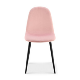 Bravich Ron Velvet Dining Chair - Pink, Set Of 4 - thumbnail 4