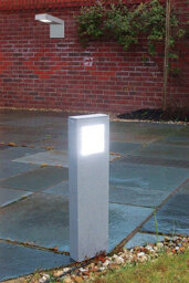 Elstead Lighting Beta Mini Bollard Light Double Sided - Matt Silver - thumbnail 2