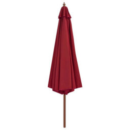 Walplus Garden Parasol With Wooden Pole 350 Cm Burgundy - thumbnail 2