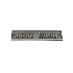 Oakcrafts - Antique Cast Iron Boot Room Plaque - 200mm X 45mm - thumbnail 1