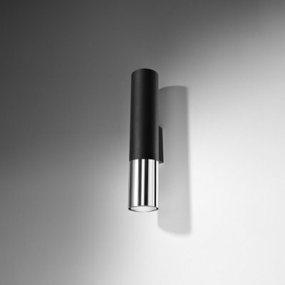 Luminosa Lighting Luminosa Loopez Up & Down Wall Lamp Black, Chrome Gu10 - image 1