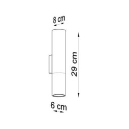 Luminosa Lighting Luminosa Loopez Up & Down Wall Lamp Black, Chrome Gu10 - thumbnail 4