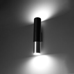Luminosa Lighting Luminosa Loopez Up & Down Wall Lamp Black, Chrome Gu10 - thumbnail 2
