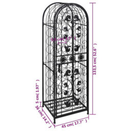 Vidaxl Wine Rack For 45 Bottles Metal Wine Racks - thumbnail 3