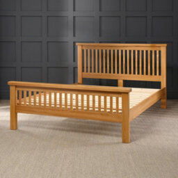 The Furniture Market Cheshire Solid Oak 6Ft Super King Size Bed Frame High Footboard - thumbnail 4