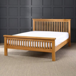 The Furniture Market Cheshire Solid Oak 6Ft Super King Size Bed Frame High Footboard - thumbnail 3