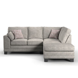 Furnishings For Less UK Hilliard Fullback L Shaped Fabric Corner Sofa Mist - Right Hand Facing - thumbnail 2