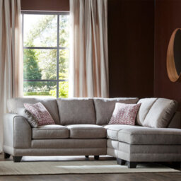 Furnishings For Less UK Hilliard Fullback L Shaped Fabric Corner Sofa Mist - Right Hand Facing - thumbnail 6