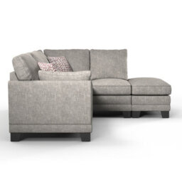 Furnishings For Less UK Hilliard Fullback L Shaped Fabric Corner Sofa Mist - Right Hand Facing - thumbnail 3