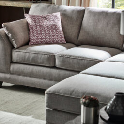 Furnishings For Less UK Hilliard Fullback L Shaped Fabric Corner Sofa Mist - Right Hand Facing - thumbnail 7