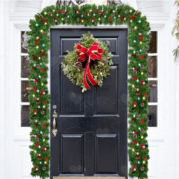 Amorly 9 Ft Prelit Artificial Christmas Garland, Battery Operated Led Green Pine Garland, Festive Xmas Mantle Garland For Home Decor - thumbnail 4