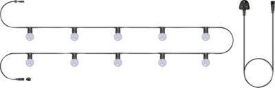 Eagle Connect Festoon Black Rubber Ip44 5M/10X2W Warm White Opaque Lamps - image 1