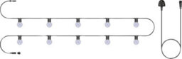 Eagle Connect Festoon Black Rubber Ip44 5M/10X2W Warm White Opaque Lamps - thumbnail 1