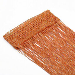 Neel Blue String Curtains Glitter Fringe Panel Fly Screen Doorway Tassel Curatin, 200Cm X 90Cm - Orange - thumbnail 2