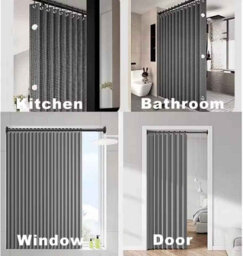 Waterproof Folding Shower Curtain With Magnets For Walk-In Bathrooms - thumbnail 6