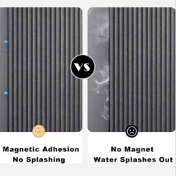 Waterproof Folding Shower Curtain With Magnets For Walk-In Bathrooms - thumbnail 5