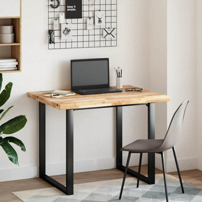 Berkfield Versatile Desk Top Untreated 100X80X4 Cm Solid Wood Acacia