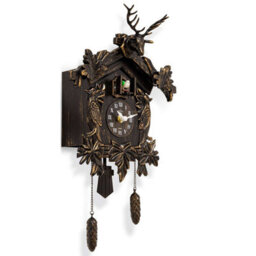 Acctim Cuckoo Clock With Lindau Stag Design, Black Forest Style Wall Clock, Antique Bronze Effect Living Room Clock, Ornate Design - thumbnail 2