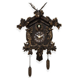 Acctim Cuckoo Clock With Lindau Stag Design, Black Forest Style Wall Clock, Antique Bronze Effect Living Room Clock, Ornate Design - thumbnail 1