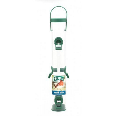 Supa Plastic 4 Port Seed Feeder Green 30Cm (12 Inch) - Pack Of 6