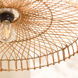 Dibor Traditional Rattan Flush Wide Easy Fit Decor Ceiling Shade H12 X D57Cm - thumbnail 3