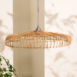 Dibor Traditional Rattan Flush Wide Easy Fit Decor Ceiling Shade H12 X D57Cm - thumbnail 2