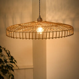 Dibor Traditional Rattan Flush Wide Easy Fit Decor Ceiling Shade H12 X D57Cm