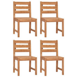 Garden Chairs 4 Pcs Solid Wood Teak - thumbnail 2