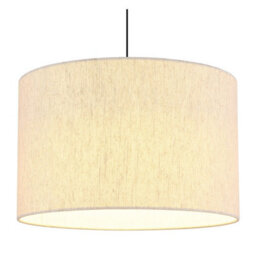 Luminosa Lighting Luminosa Thea Cylindrical Pendant Ceiling Light Matt Gunmetal, Linen Cream Shade, Led 3000K - thumbnail 4