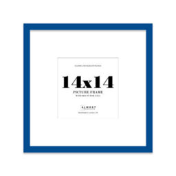"14X14"" Blue Picture Frame - 14X14"" Square Frame With 11X11"" Mount For 14X14""/11X11"" Pictures Art Deco Style Room Decor, 1 Pack" - thumbnail 1