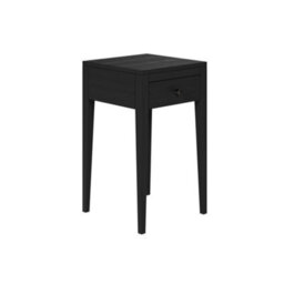 Wyld Haus Bonito Black Wood Grain 1-Drawer Bedside Table 350X600 mm - thumbnail 5