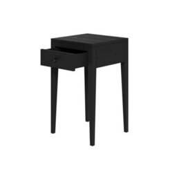 Wyld Haus Bonito Black Wood Grain 1-Drawer Bedside Table 350X600 mm - thumbnail 2