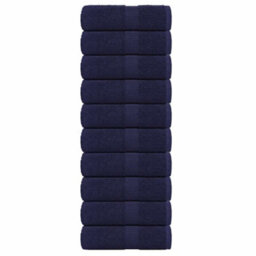 Berkfield Wash Towels 10 Pcs Frogn Navy Blue 30X30 Cm 100% Cotton