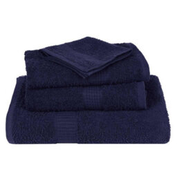Berkfield Wash Towels 10 Pcs Frogn Navy Blue 30X30 Cm 100% Cotton - thumbnail 4