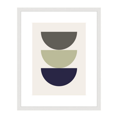 Accent By Nielsen Velino White Picture Frame 40X50Cm - With Glass Front And Abstract Poster Print - image 1