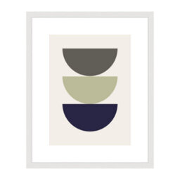 Accent By Nielsen Velino White Picture Frame 40X50Cm - With Glass Front And Abstract Poster Print