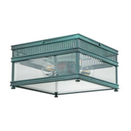 Luminosa Lighting Elstead Holborn 2 Light Outdoor Decorative Flush, Verdigris Ip44 - thumbnail 1