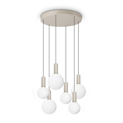 Ideal Lux Luminosa Odeon Cluster Pendant Ceiling Light White 6X Led 5500Lm 3000K - image 1