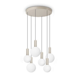 Ideal Lux Luminosa Odeon Cluster Pendant Ceiling Light White 6X Led 5500Lm 3000K - thumbnail 1