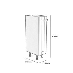 Ashford Matt Dusty Grey Shaker Freestanding Bathroom & Wet Room Base Unit (W)195mm (H)820mm - thumbnail 3