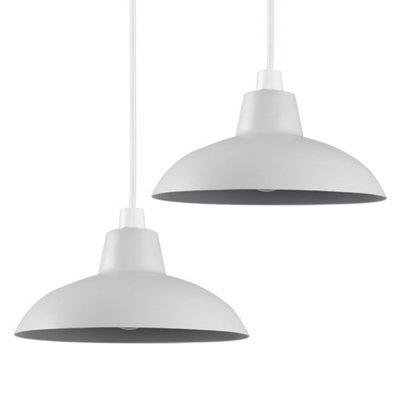 Valuelights Civic Metro Grey Ceiling Shade And Bulb (D)28.8Cm - image 1