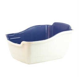 Kct Hooded Cat Loo Litter Tray Large Blue Box For Kitten Enclosed Toilet With Hood Lid Scoop Cover Mess-Free Covered Plastic Deep - thumbnail 6