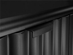 Impact Furniture Wall Hung Bathroom Cabinet Black Vanity Sink Unit 600mm Countertop With Basin Ribbed Fluted Doors Nero - thumbnail 7