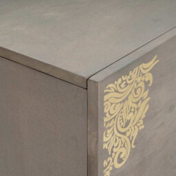 Walplus Sideboard Grey And Gold 80 X 33.5 X 75 Cm Solid Mango Wood - thumbnail 6