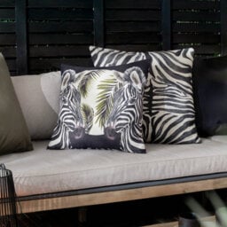 Paoletti Leopardis Zebra Printed Outdoor Polyester Filled Cushion, Multicoloured, 59 X 59Cm - thumbnail 6