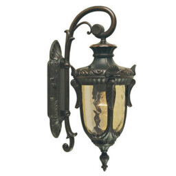 Stylish Outdoor Ip44 Wall Light Sconce In Old Bronze With Led E27 Socket