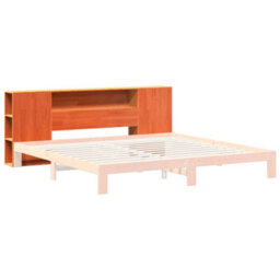 Berkfield Headboard With Storage Wax Brown 200 Cm Solid Wood Pine - thumbnail 7