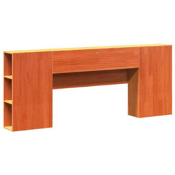 Berkfield Headboard With Storage Wax Brown 200 Cm Solid Wood Pine - thumbnail 6