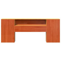 Berkfield Headboard With Storage Wax Brown 200 Cm Solid Wood Pine - thumbnail 4