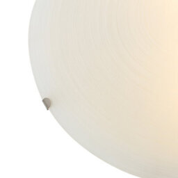 Happy Homewares Frosted White Flush 25Cm Glass Ceiling Light Fitting With Soft Swirl Decoration - thumbnail 4